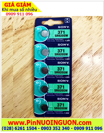 COMBO 01vỉ 5viên SONY SR920SW-Pin 371 Silver Oxide 1.55v chính hãng _Giá chỉ 95.000đ/ Vỉ 5viên